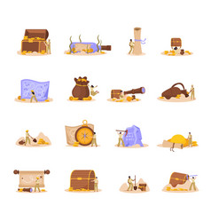 Treasure Hunt Icons Set