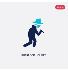 Two Color Sherlock Holmes Icon From Literature