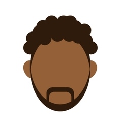 Dark Skin Faceless Man Portrait Icon