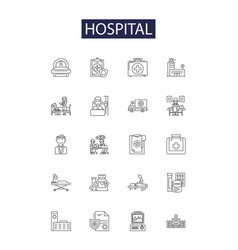 Hospital Line Icons And Signs Medicine