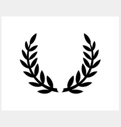 Laurel Wreath Icon Isolated Eco Clipart Branch W