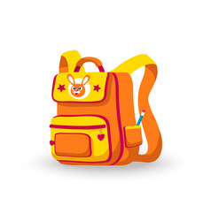 Nice School Backpack Orange And Yellow Color