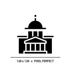 Pixel Perfect Government Building Glyph Style Icon