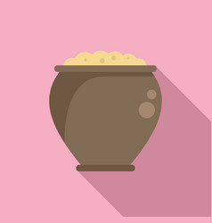 Potato Food Icon Flat Mash Dish