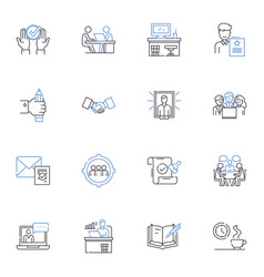 Warehouse Supervisor Line Icons Collection