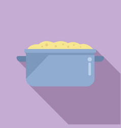 Mash Potato Dish Icon Flat Boiled Food