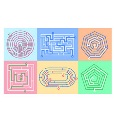 Maze Games With Direction Of Right Path Set