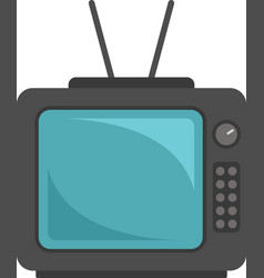 Old Tv Set Icon Flat Isolated