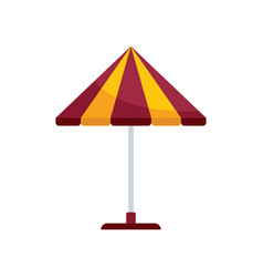 Pool Umbrella Icon Flat Beach Vacation