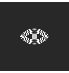 Eye Logo Monogram Creative Design Mockup Black