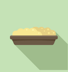 Mash Potato Butter Icon Flat Dish Food