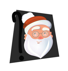 Secret Santa Claus Face Isolated