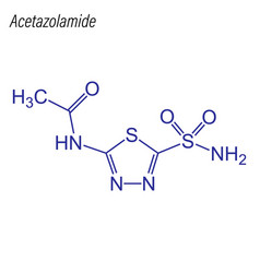 Skeletal Formula Acetazolamide Drug Chemical