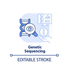 Genetic Sequencing Light Blue Concept Icon