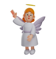 Charming Angel Cartoon Wearing