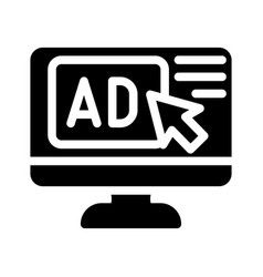 Click Advertising Glyph Icon