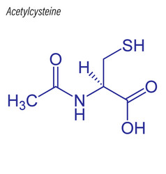 Skeletal Formula Acetylcysteine Drug Chemical