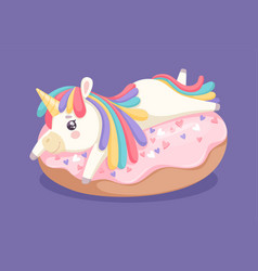 Unicorn On Donut Sweet Dessert Cafe Bar Coffee