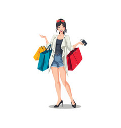 Young Beautiful Shopping Women With Shopping Bags