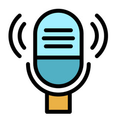 Podcast Guest Icon Color Outline