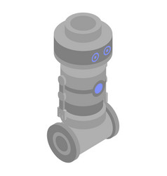 Robot Soldier Icon Isometric Style