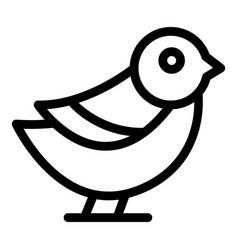 Small Sparrow Icon Outline Bird Tree