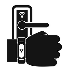 Smartband Door Lock Icon Simple Style