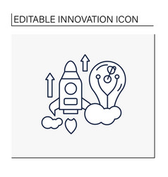 Breakthrough Innovation Line Icon