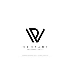 Initial Letter Pv Logo Or Vp Design