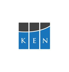 Ken Letter Logo Design On White Background