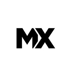 Letter M And X Mx Logo Design Template Minimal