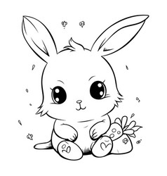 Cute Cartoon Bunny Coloring Book For Children