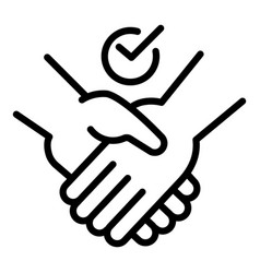 Frienship Handshake Icon Outline Style