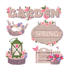 Garden Spring Flowers Set