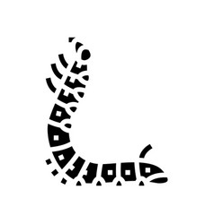 Larvae Silkworm Glyph Icon