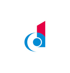 Letter D Circle Dot Geometric Center Logo