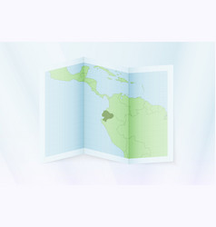 Ecuador Map Folded Paper