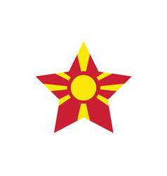 North Macedonia Flag Star