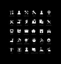 Set Of Simple Icons Of Labor Day