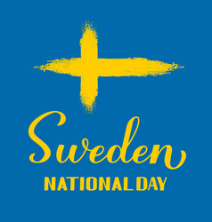 Sweden National Day Typography Poster Swedish