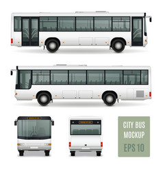 City Bus Realistic Advertising Template