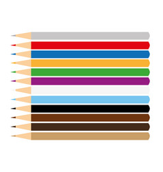 Set Of Cool Color Wooden Pencils