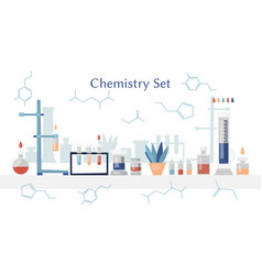 Chemistry Bio Technology Science Flat Icons Set