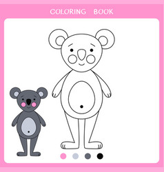 Cute Koala For Coloring Book