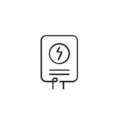 Electrical Panel Line Style Icon Design