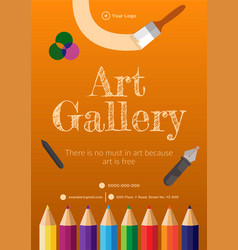 Flyer Design Of Art Gallery Template