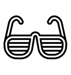 Hiphop Eyeglasses Icon Outline Style