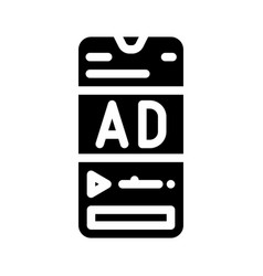 Video Advertising Glyph Icon