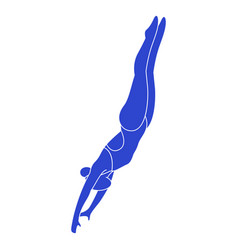 Female Swimmer Blue