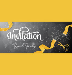 Invitation Grand Opening Lettering